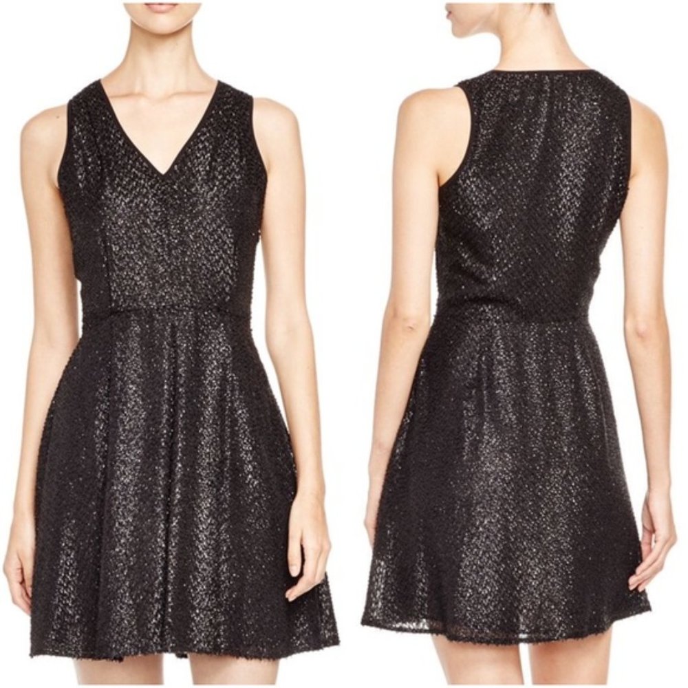 Michael Kors Metallic Textured Tinsel Dress Sz 6